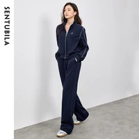 SENTUBILA 2 Piece Sets Women Outfit Embroidery Knitted Sweatshirt Tracksuit Straight-leg Pants Casual Pant Sets 2026 151Z58733 - Image 5