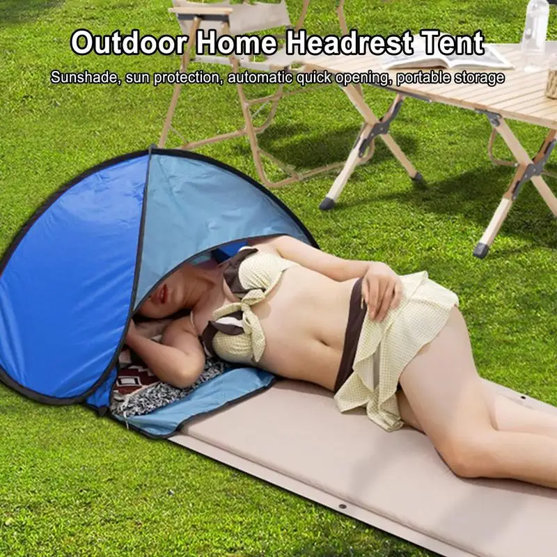 Automatic PopUp Sun Shade Tents Portable Mini Beach Canopy Summer Sea Sun Shelters Outdoor Camping Head Tent With Phone Holder