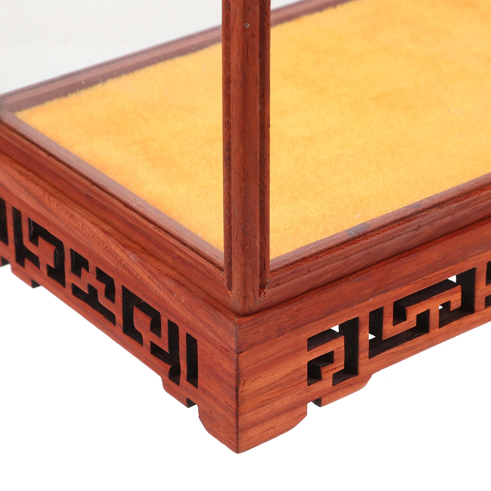 Wood Base Clear Glass Dome Display Case Dust Proof Storage Box Home Decor Shelf Antiques Figurine Holder Craft Model Case 3