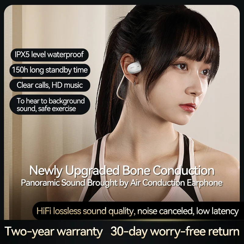 Compre Resax RB-S13 Air Conducción de Aire Inalámbrico Auriculares  Bluetooth Running Sports Auriculares Estereo Sound Music Earphone - Negro  en China