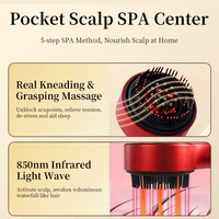 Electric Scalp Massager Red Light Hair Oil Applicator Waterproof Hair Growth Brush Handle for Scalp Soothing 4
