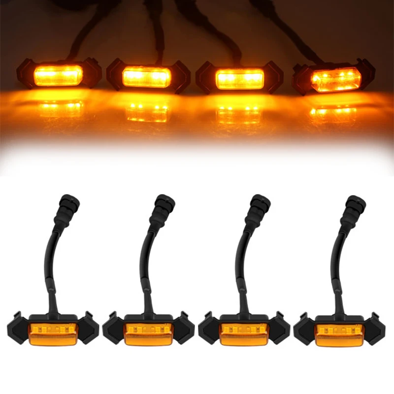 

Amber Lens Raptor-style LED Grille Mount Assemblies For 2016-up Toyota Tacoma w/TRD Pro Grill ONLY Front Grille Light