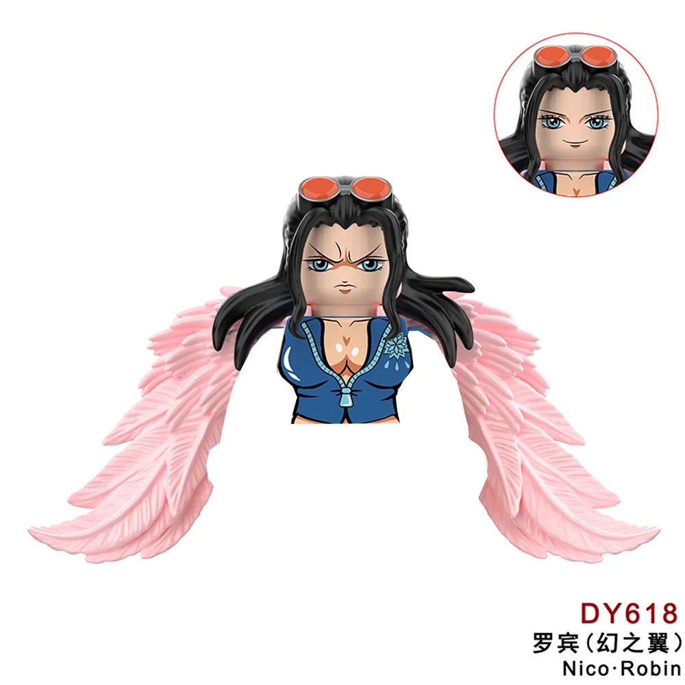 Anime One Piece Series Building Blocks Doll Roronoa Zoro Luffy Nimi Mini Action Figure Doll Ornament Model Decoration Kids Gifts