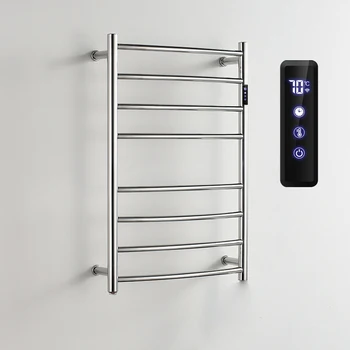 ราวแขวนผ้าไฟฟ้า 304 สแตนเลส 45 ° C อุณหภูมิคงที่ 5 นาทีอุ่นราวผ้าเช็ดตัวผ้าเช็ดตัวอุ่น 520*750*125 มม. 110 V/220 V 1