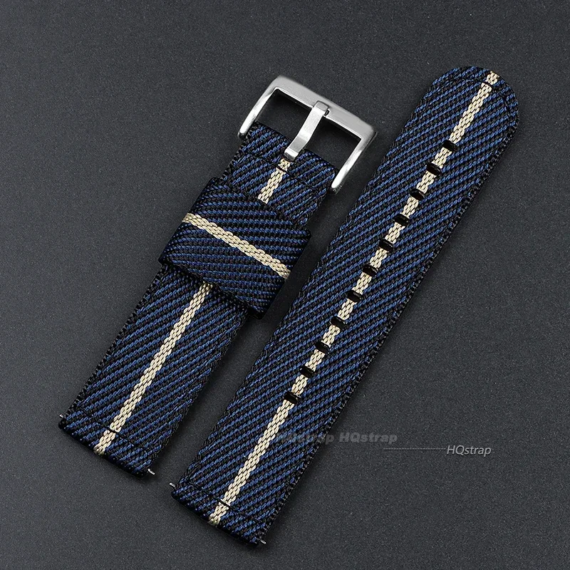 Adjustable Nylon Strap with Stainless Steel Buckle - Quick Release Universal Bracelet