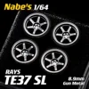 Chika 1/64 Nabes X Chika Rays TE37SL Modified wheels 10.5mm 9.7mm 8.9mm 8.5mm attitude wheels alloy car model 6