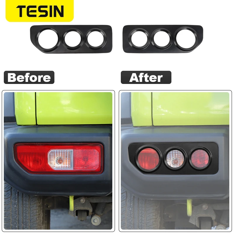 TESIN Car Rear Tail Light Lamp Trim Cover for Suzuki Jimny JB74
