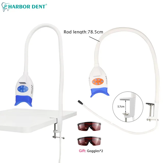 Dental Teeth Whitening Lamp Accelerator Portable 10 Beads 1/3 Color Teeth Bleaching Machine Desk Teeth Whitening Light Lamp