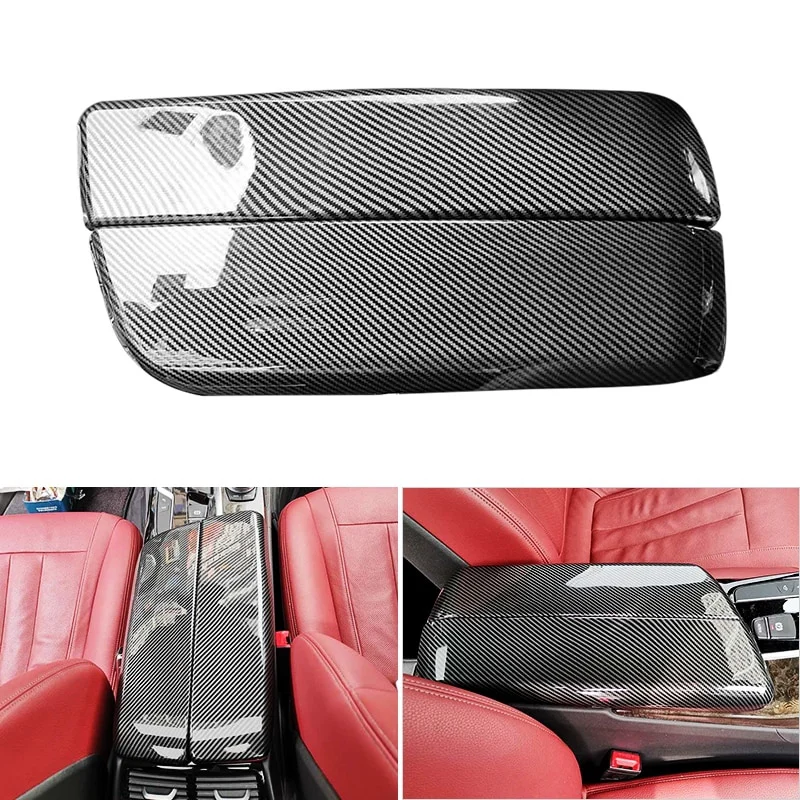 

NEW-For -BMW 5 Series G30 G38 2018-2021 Car Center Console Tidying Armrest Box Panel Trim Cover Trim Sticker Accessories