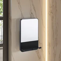 TAILI Shower Shaving Mirror with Storage Tray, with Razor Holder, Suction Cup Removable, Shatterproof, Fogless Bathroom Mirror