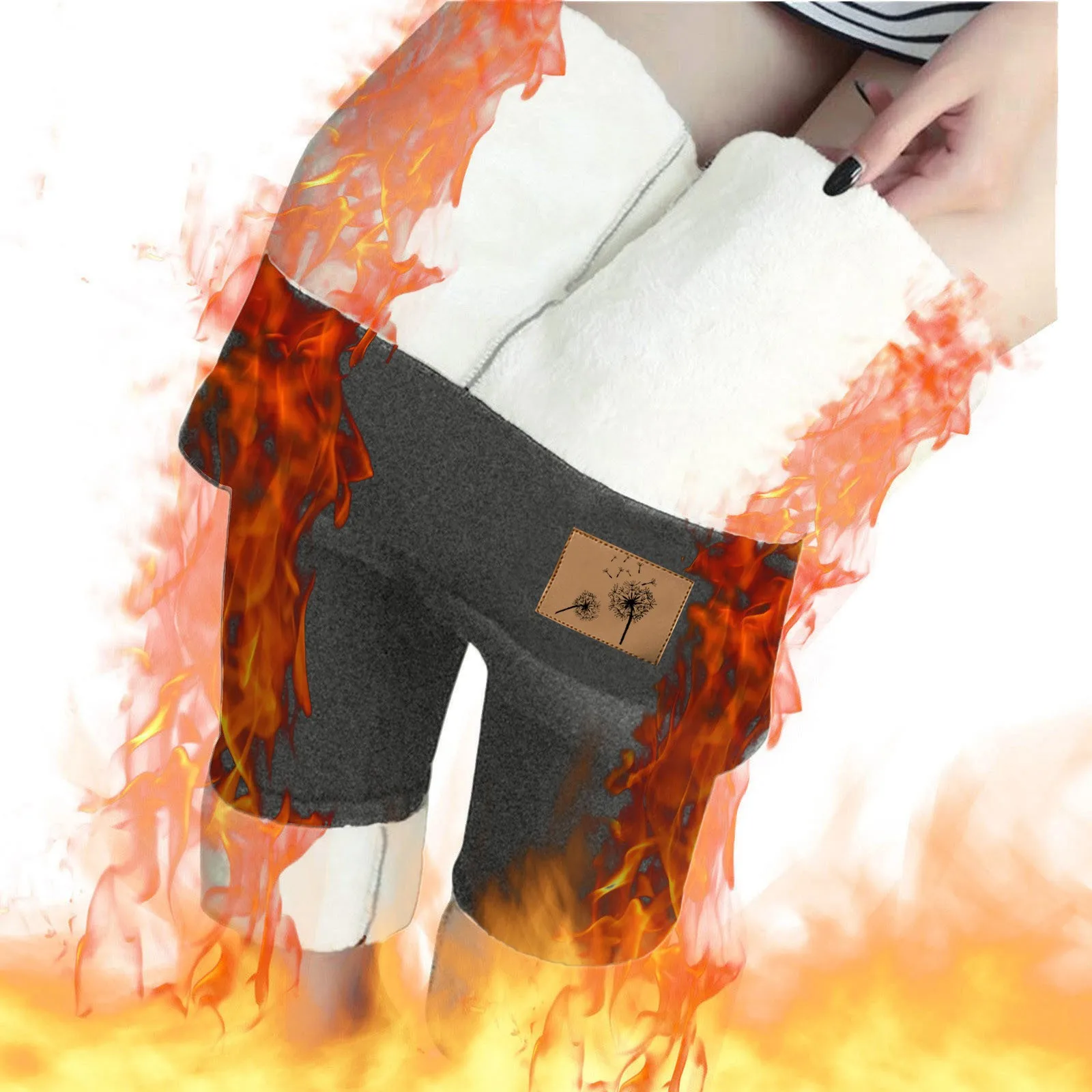 

Женские зимние леггинсы с флисовой подкладкой, хлопковые плотные облегающие теплые леггинсы серого цвета, повседневные бежевые теплые леггинсы для женщин