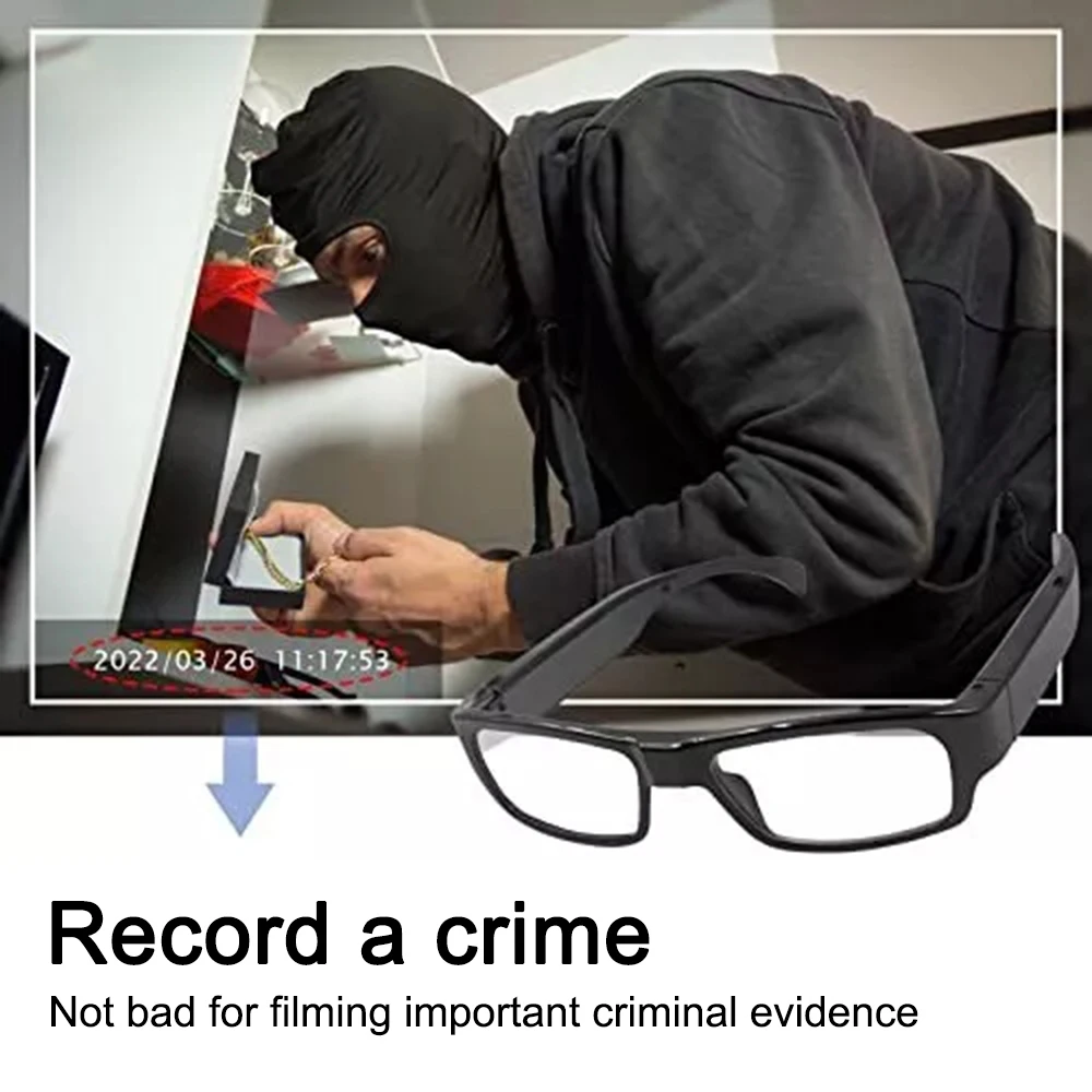 Intelligent Video Glasses, Equipped with Ultra-High Definition 4K Mini Camera, Capable of Recording Videos and Playing Music 4