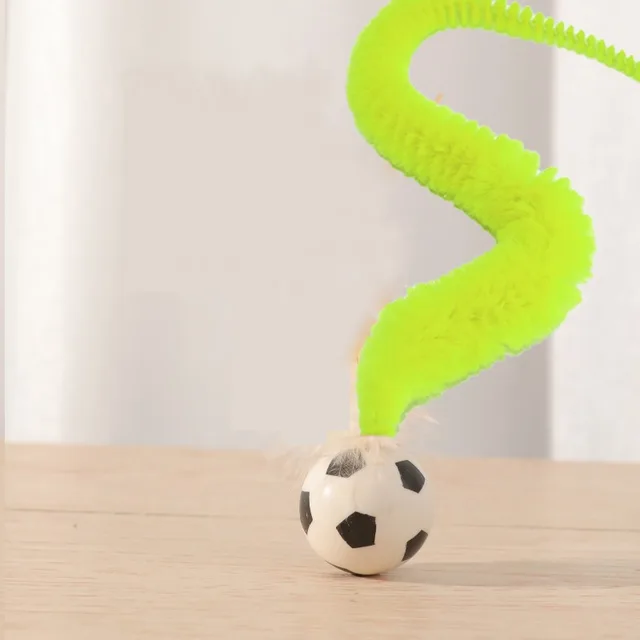Cat Interactive Toy Tickle Cat Colorful Bouncing Ball Pet Supplies Puzzle Teasing Indoor Cat WormCaterpillar Elastic Toy Игрушка 5