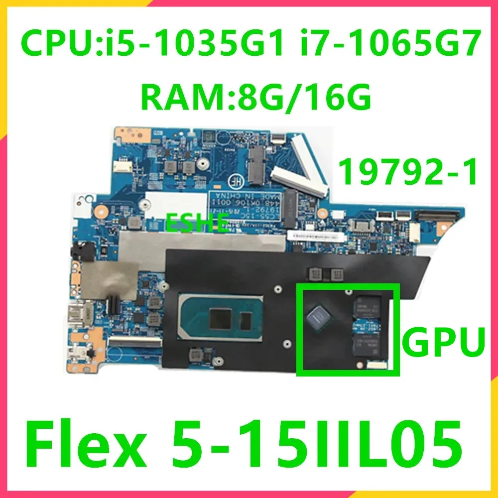 

For Lenovo Ideapad Flex 5-15IIL05 Laptop Motherboard 5B20S44398 5B20S44397 With i5 i7 10th Gen CPU RAM 8GB/16G LC55-15C 19792-1