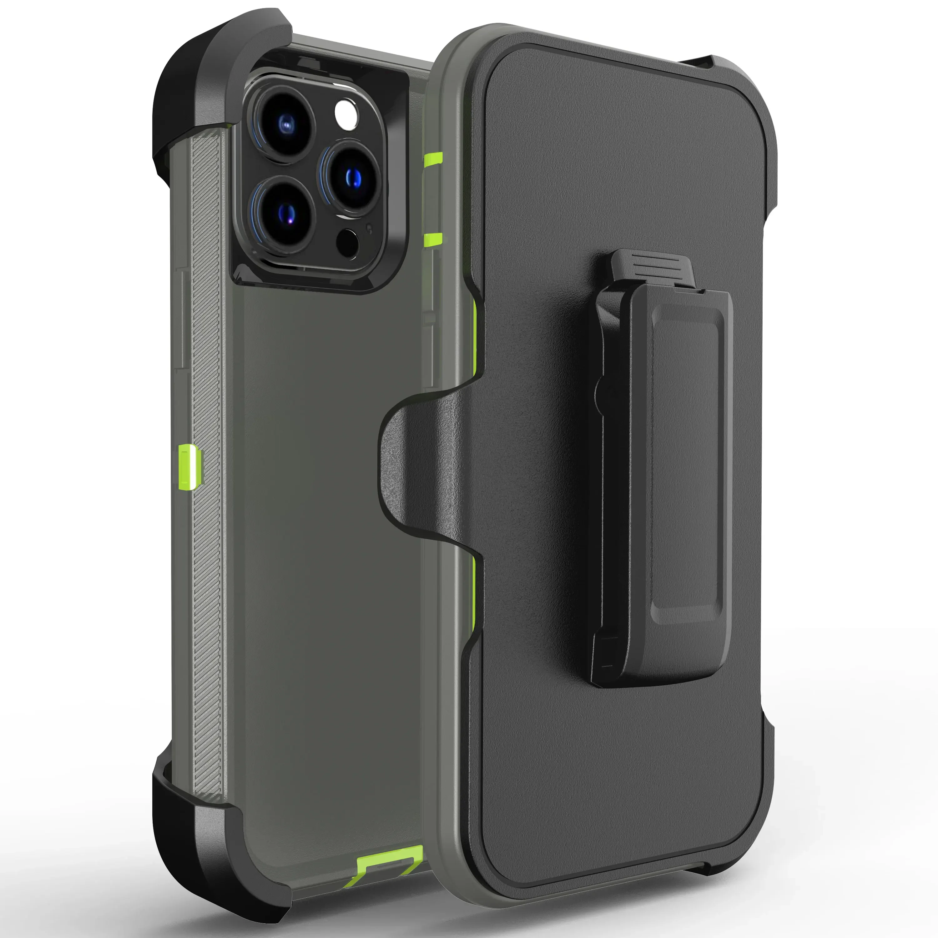 Luxury OTT Armor BOX Phone Case with Soft Bumpers and Belt Clamp Protective Hard Cover