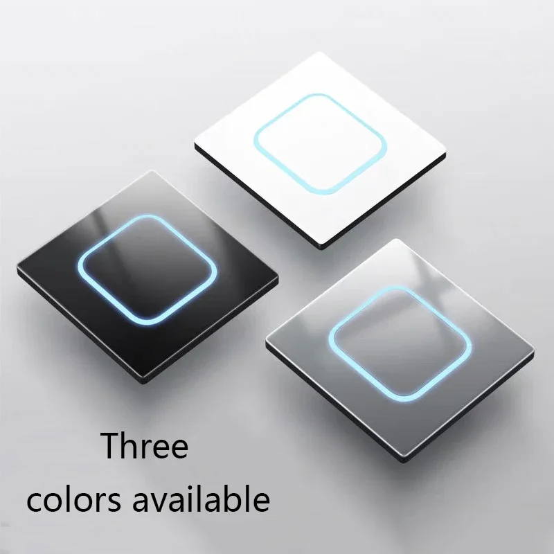 Touch Light Switch Tempered Glass Panel 1 2 3 4 Gang Wall 1 2Way Universal LED Indicator reset point Power ON OFF