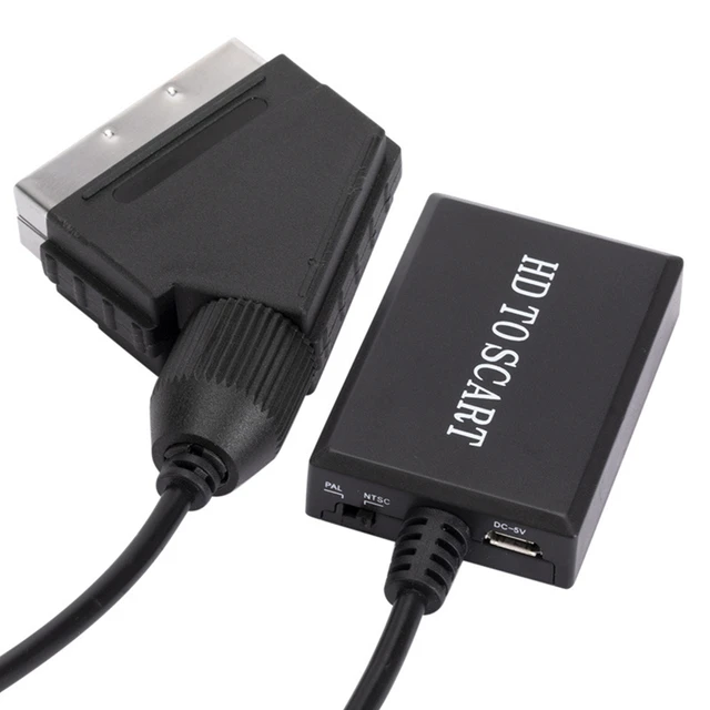 Convertisseur péritel compatible HDMI avec câble USB, adaptateur vidéo  HDTV, 720P, 1080P - AliExpress