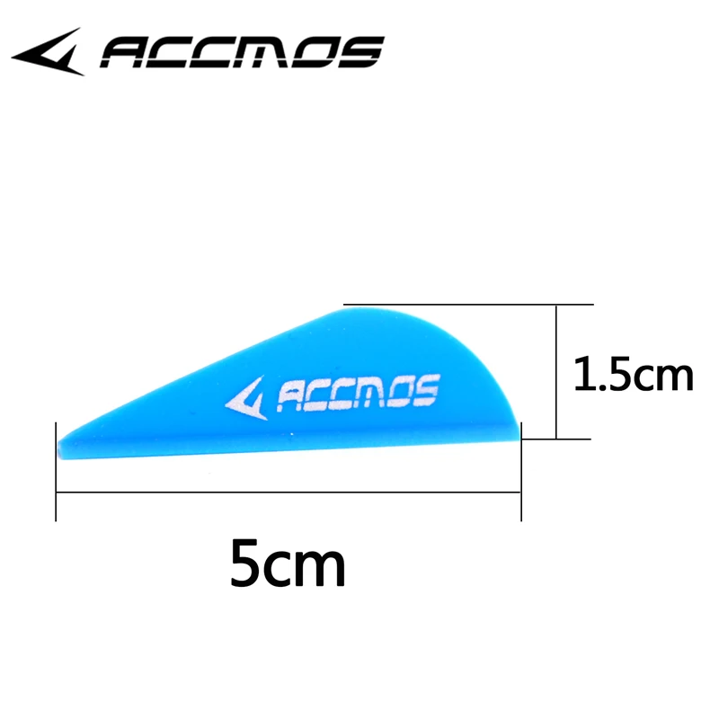 60pcs 2 inches Plastic Arrow Vanes TPU Arrow Feather Accessories for Arrow Shaft Archery DIY 3