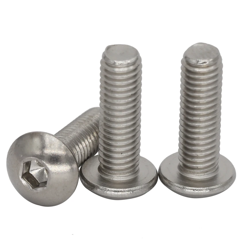 

M8 M8*70/80/90/100 M8x70/80/90/100 304 316 Stainless Steel ss DIN7380 Mushroom Round Hex Hexagon Socket Button Head Screw