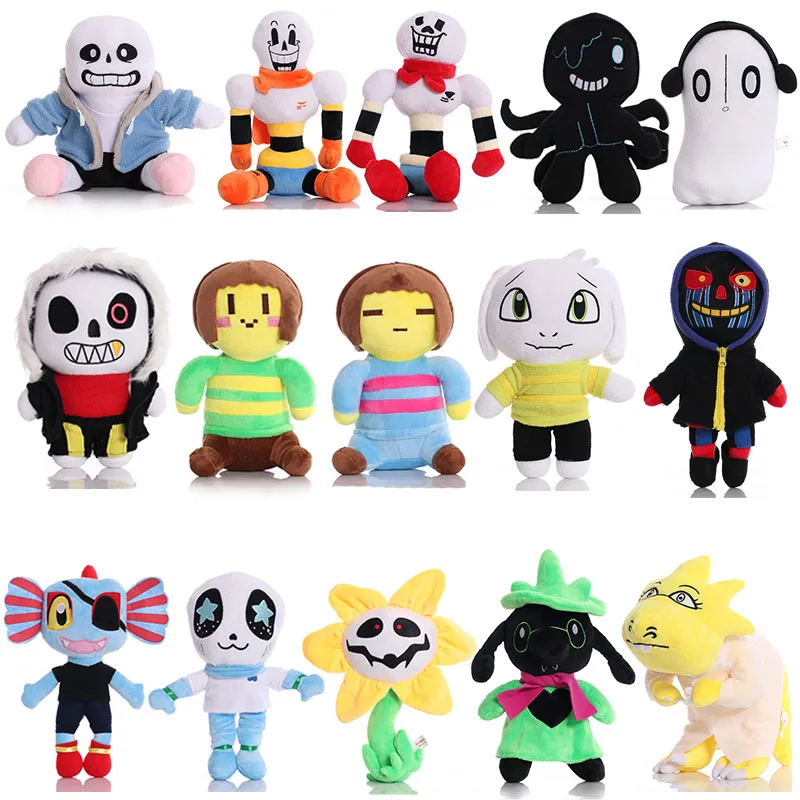 

20 Styles Undertale Plush Toy 20-30cm Undertale Sans Plush Papyrus Ootopus Music Alphys Frisk Plush Stuffed Toys for Kids Gift