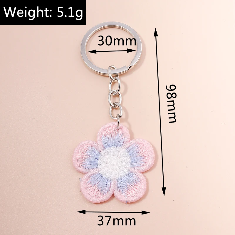 Neue handgemachte gestrickte Blume Schlüssel bund gehäkelt Liebe Herz Schlüssel ring Anhänger für Auto Schlüssel halter Handtasche Dekor Schmuck Geschenke – Detail 25
