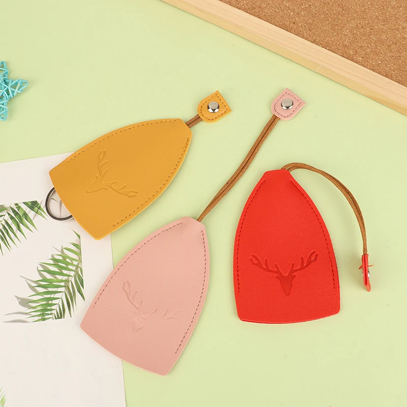 Christmas Elk Key Box Cute Pull Out Key Wallets PU Leather Case Pull Type Pocket Holder For Keys Leather Keychain 1Pc key case