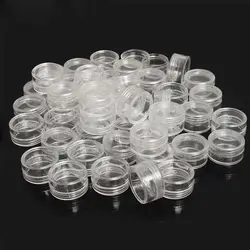 Transparent Plastic Storage Box Set - 50 - Piece Jewelry & Makeup Organizer (Transparent 10pcs)