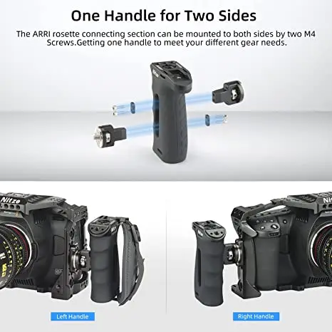 Nitze Left Right Side Handle Grip w ARRI Rosette n Cold Shoe Mount n 1/4