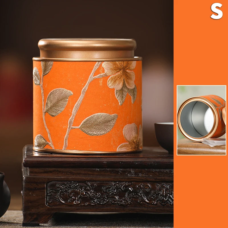 Compact Tea Storage Tin - Portable Sealed Jar