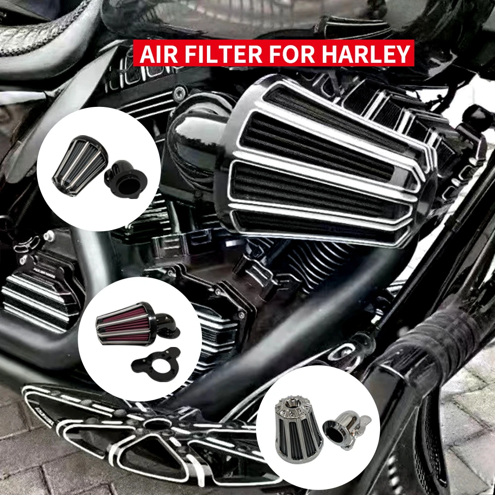 

Motor Accessories Massive Forward Facing Filter CNC Airfilters Air Cleanner For Harley XL Sporsters M8 Twin Cam FLT FLST FXDLS