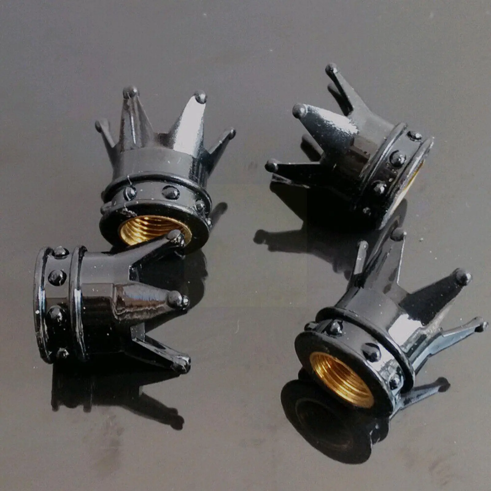 Wheel Tire Valve Caps Cover Silver Crown BLACK Diamond Stem Car Caps Cover Air Dust Truck Tyre Valve Motorcycle Bicycle Q6H J9Z4