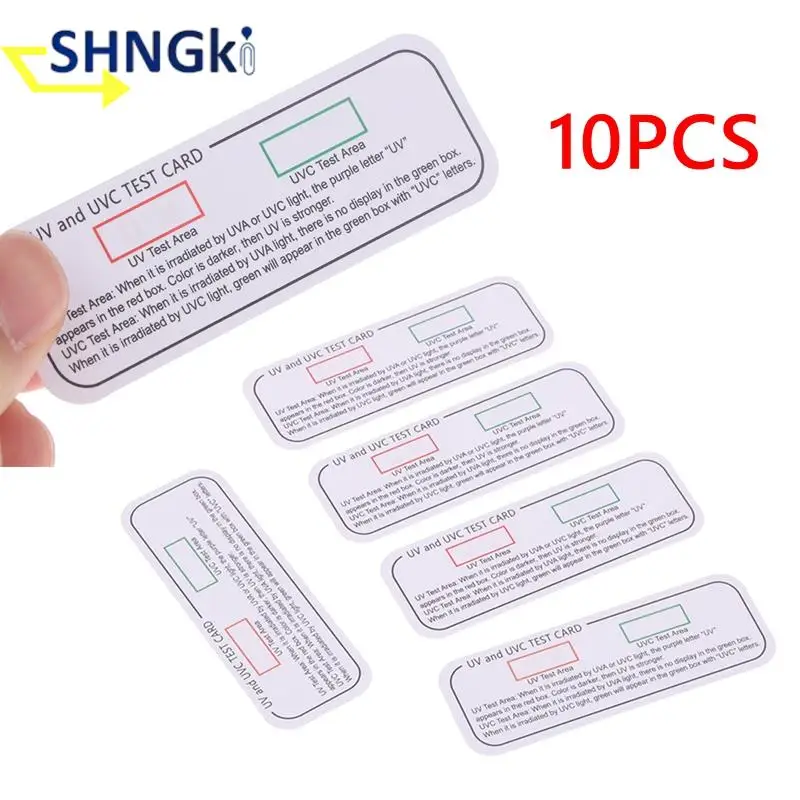 Blue Light Test Cards 10PCS Light Ultraviolet Sterilization UVA UVC Test Cards Light Wavelength Indicator UV test Accessories