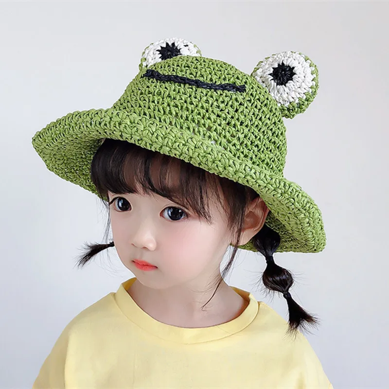 

Baby Hats Straw Cartoon Cute Hat For Toldders Travel Beach Sun Hat Summer Cap for Baby Gift Girl Baby Boy Children Accessory