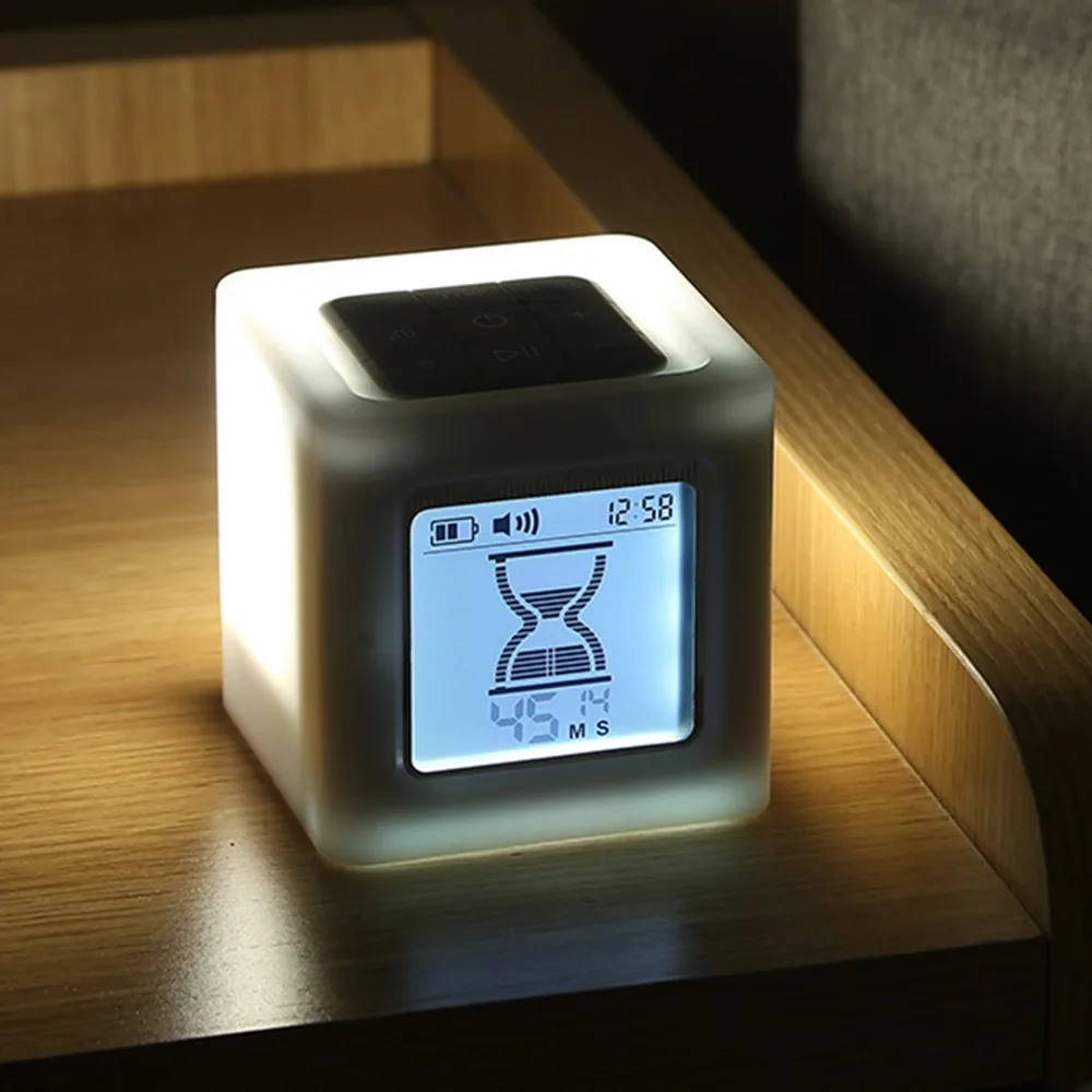 

Cube LED Timer Kitchen Cooking Learning Hourglass Timer Glowing Night Light Countdown Work Exercise Time Management Clock