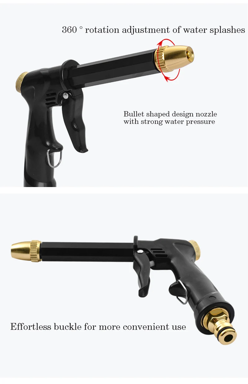 Description Picture 4 of itemHigh pressure household garden car wash water gun hose telescopic watering pet cleaning shower nozzle divine tool set