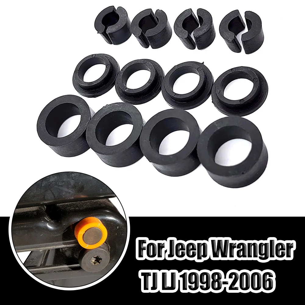 Support Bushings Seat Bushings For Jeep Wrangler TJ LJ 1998 2006 Black