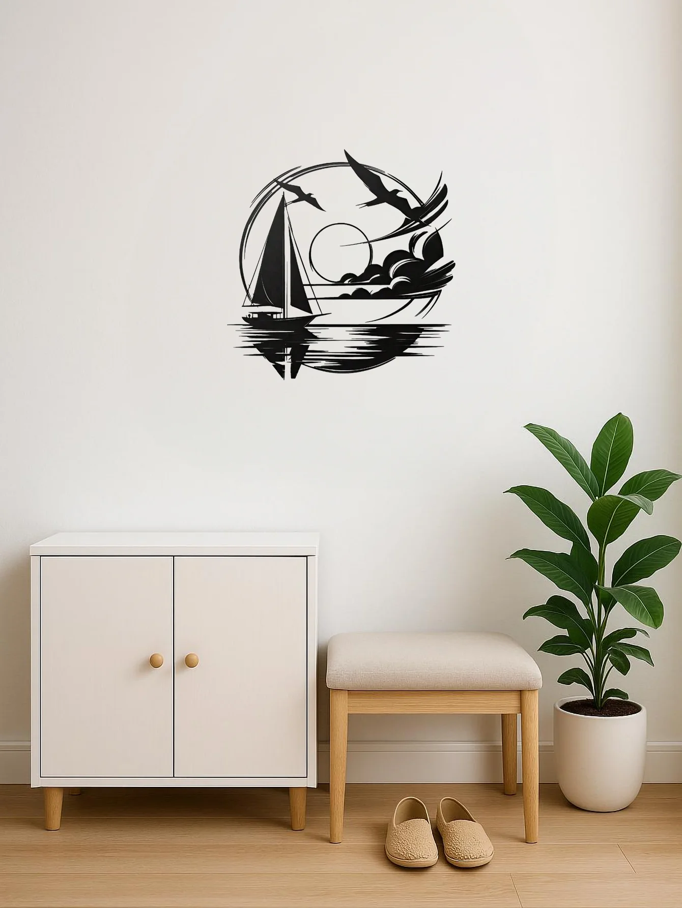 Idea regalo nautica per la casa - Decorazione da parete impermeabile in metallo per barche a vela per spazi moderni - immagine 5