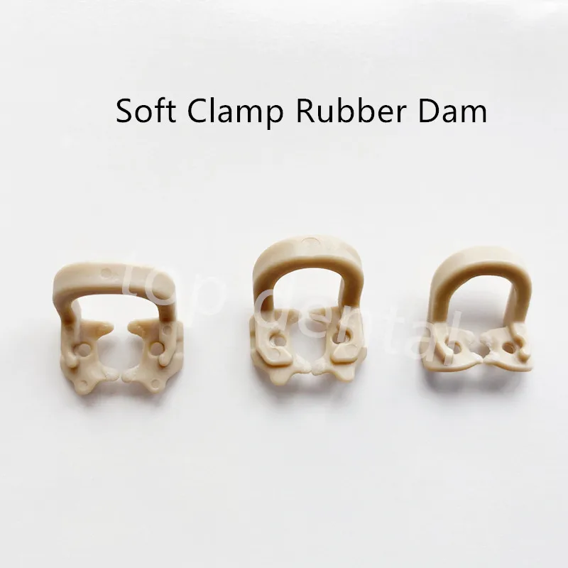 

10Set Dental Soft Clamp Rubber Dam Clamps Sundries Molar Teeth Polymer Extenstion Clip