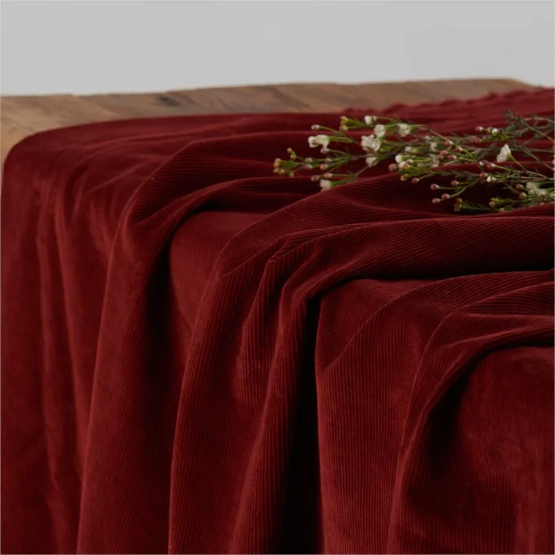 Autumn and winter thickened high-density sand wash cotton corduroy shirt trousers trench coat garment fabric