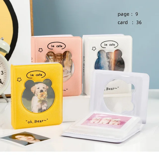 Kpop – classeur de cartes Photo, mignon Album Photo, Mini porte-carte Photo 3 pouces, cœur d'amour creux, collecteur de livres, Machine à relier Fajas 4