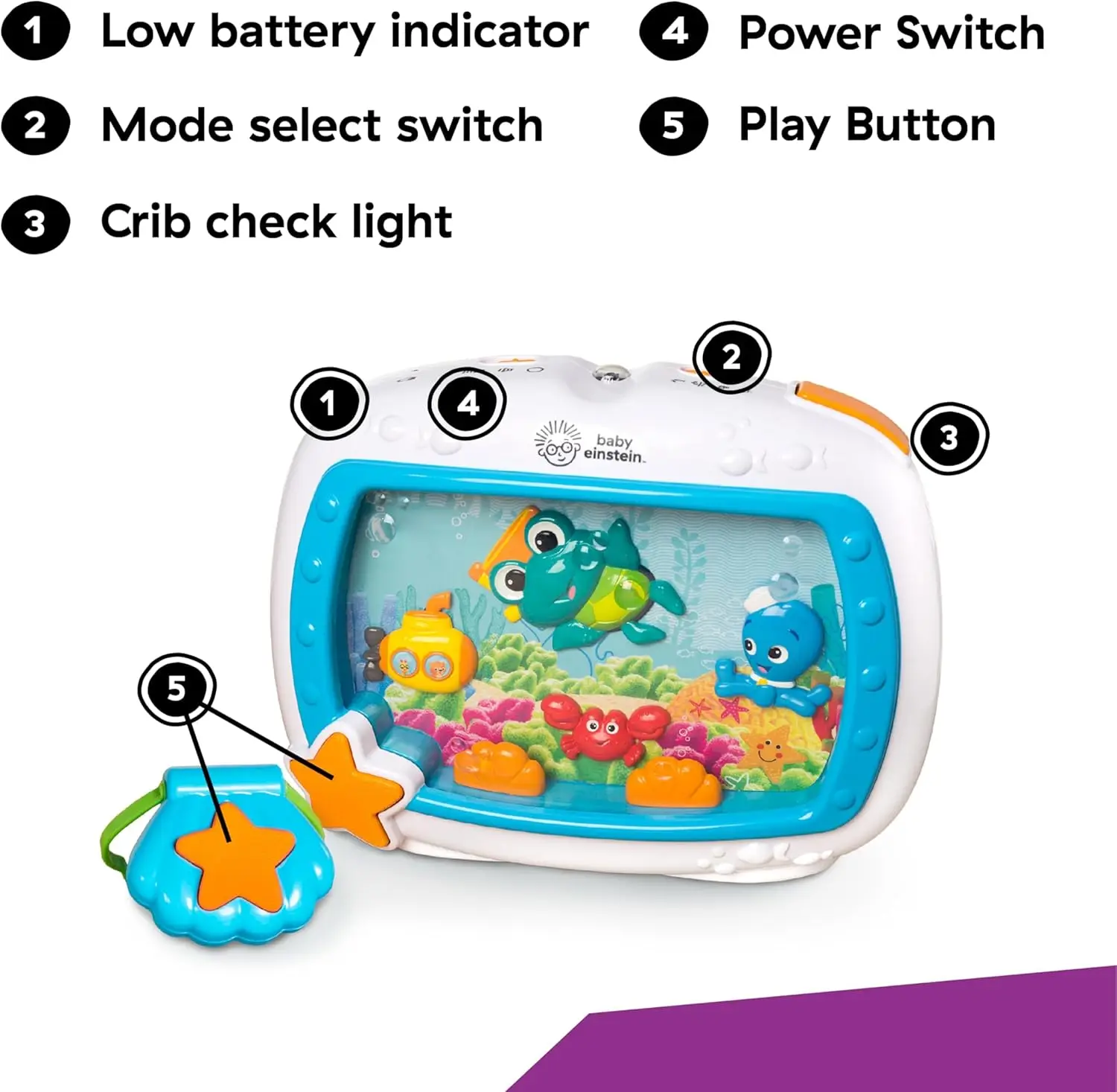 Sea aquarium Soother baby with Remote Lights and Melodies bebe fish aquarium