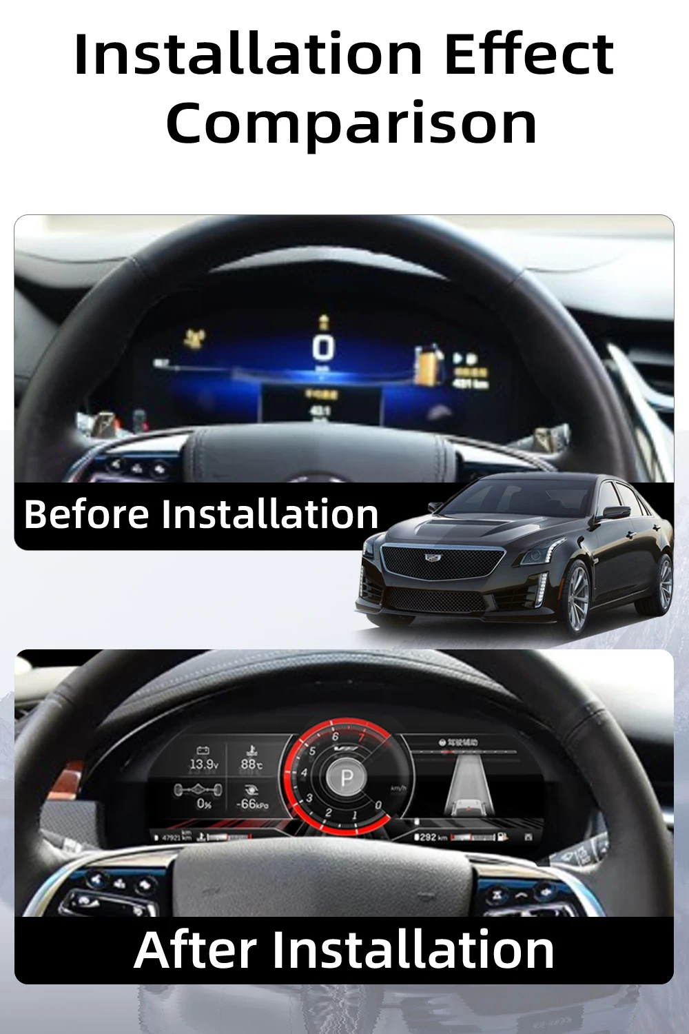 Digital Instrument Cluster For Cadillac XTS/CTS 2014-2019 Virtual Cockpit Speedo