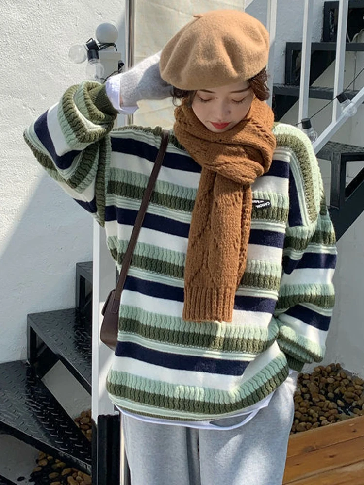 Oversized Sweater Vintage Winter Pullover Fashion Oversize