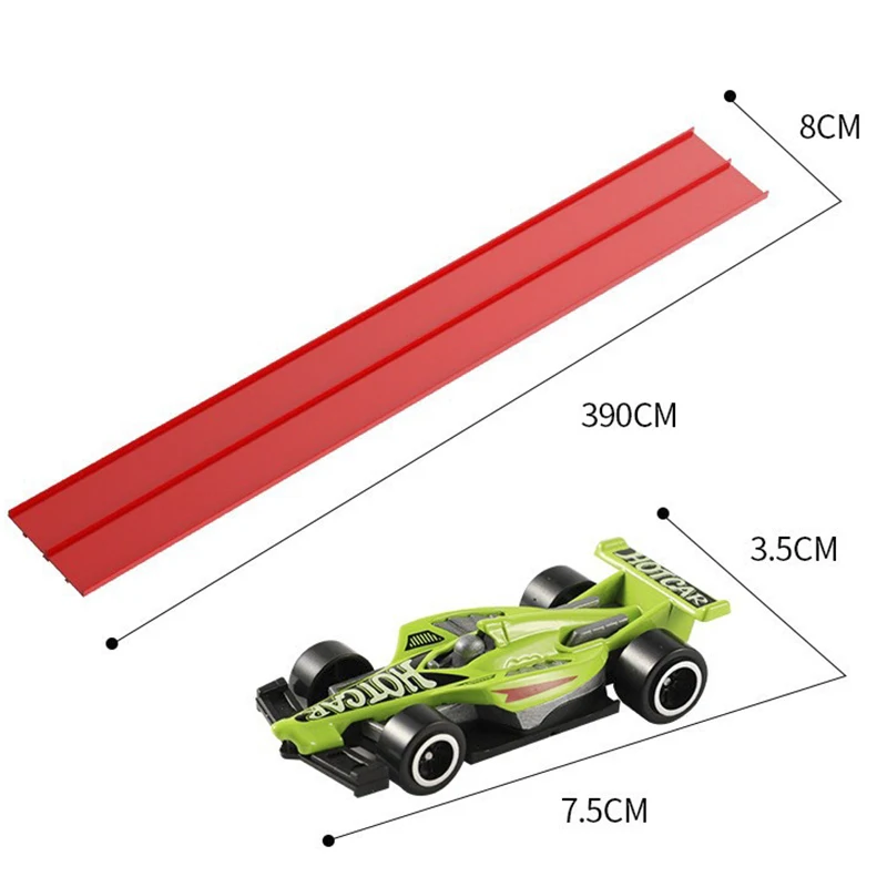 Flexible PVC Double Track Racing Car Ramp for Kids