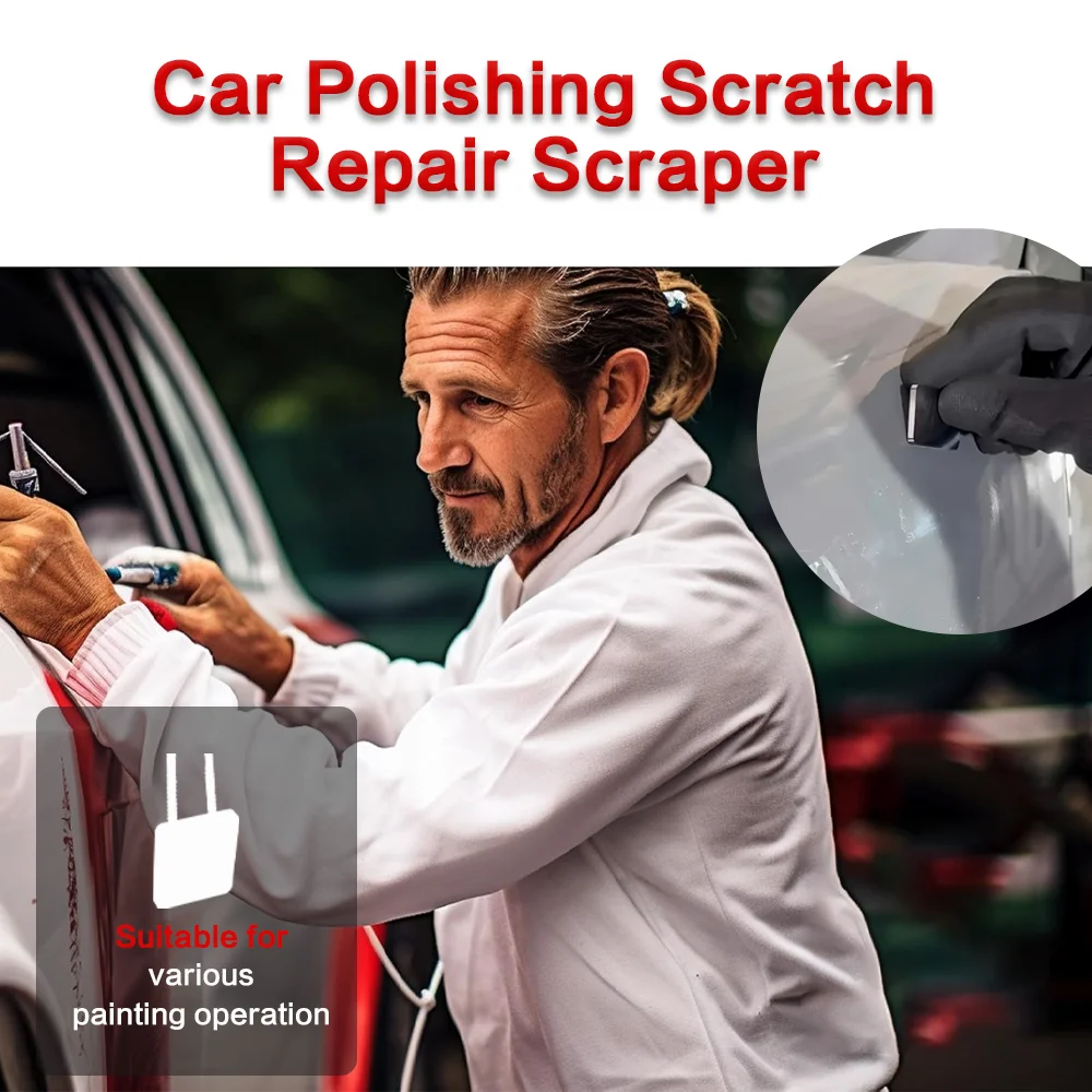 Car Paint Spot Scraper High-quality Alloy, Auto Repair Tool Portable Paint Repair Tool Spray Paint Scraper With Lanyard And Case 4