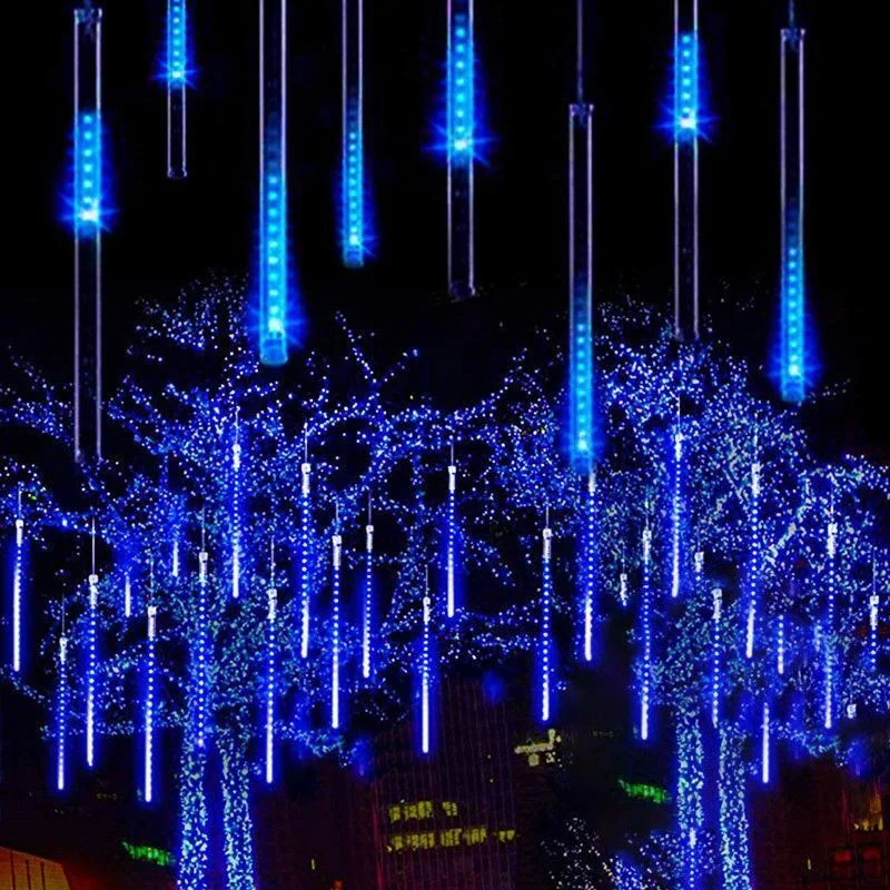 Description Picture 2 of item32/24/16/8 Tubes LED Meteor Shower Fairy String Garland Lights Christmas Decorations Outdoor Wedding Street Garden Decor Navidad