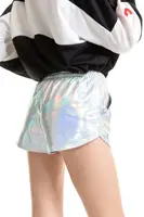2026 Spring New Women's Silver Elastic Drawstring PU Shorts Stylish and Sexy Mini Shorts Available in Gold,Green,Black,Pink. - Image 2