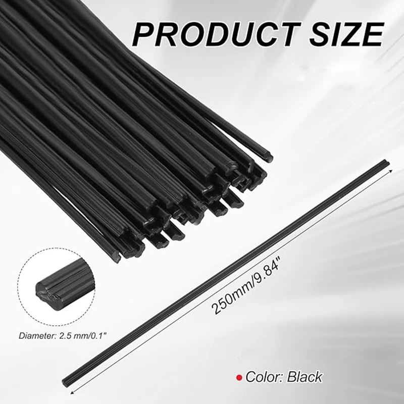 Premium PP Plastic Welding Rod Kit for Durable Repairs - 250mm Length, 5x2mm