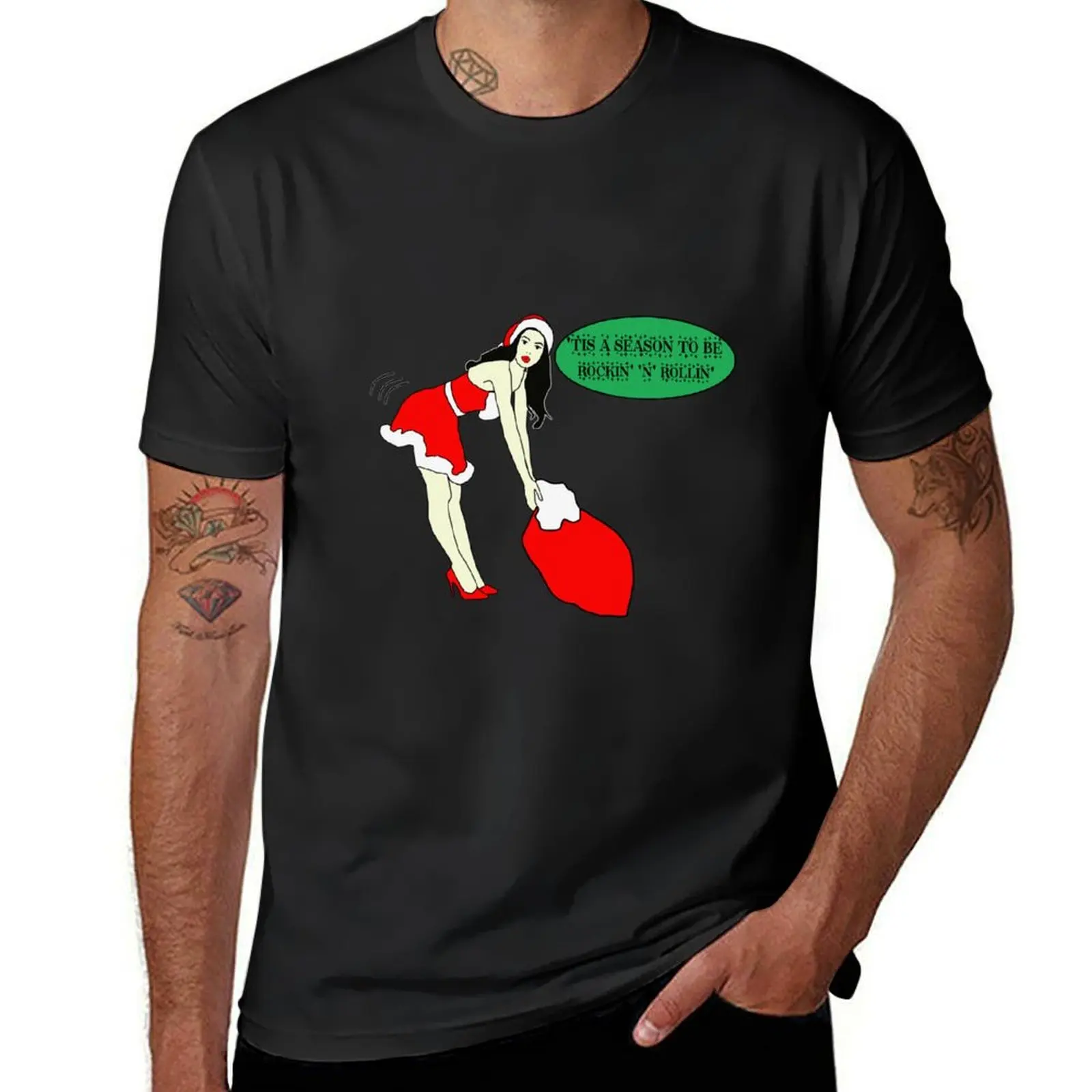 Tis A Season To Be Rockin' 'N' Rollin' T-Shirt korean fashion blacks tees Men's t shirts