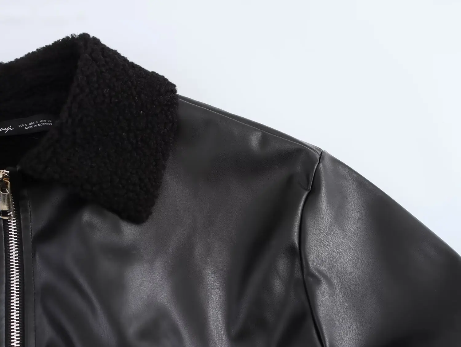 Leather Jackets Women's Black Coat Casual Loose Long Sleeve Tops Faux Jackets 2024 inszart Streetwear With Zipper Woman Jackets